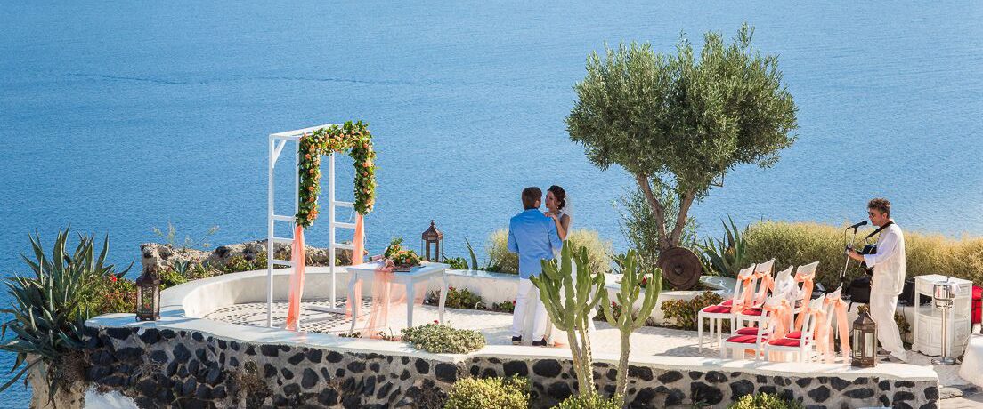 Cliff-edge venue set for a ceremony