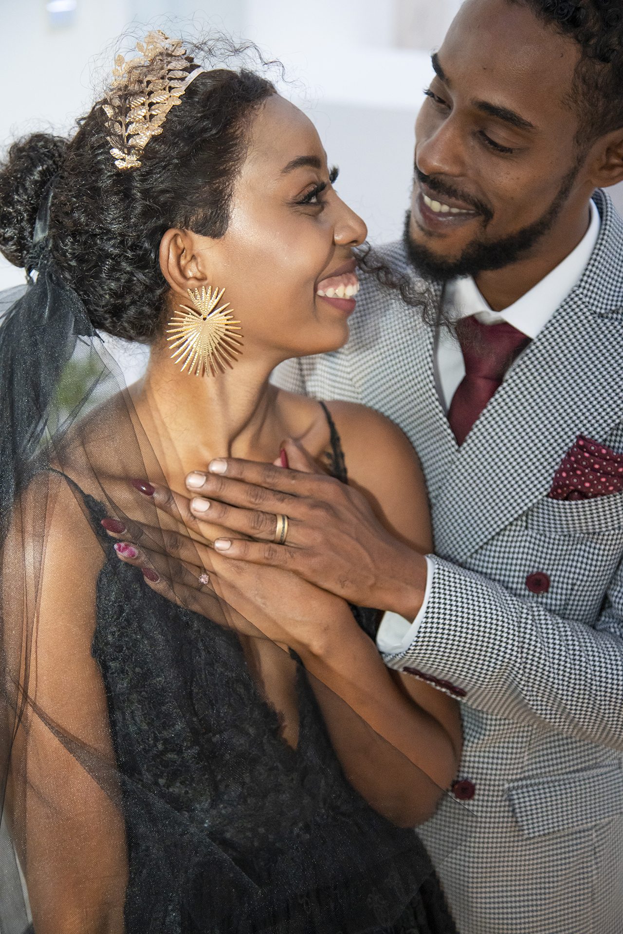 Couple photographed together after the ceremony