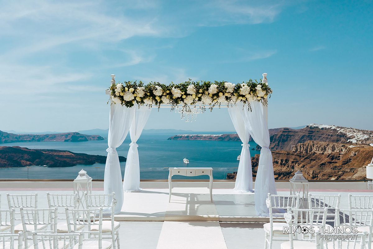 Ceremony above the sea at Gem Villas