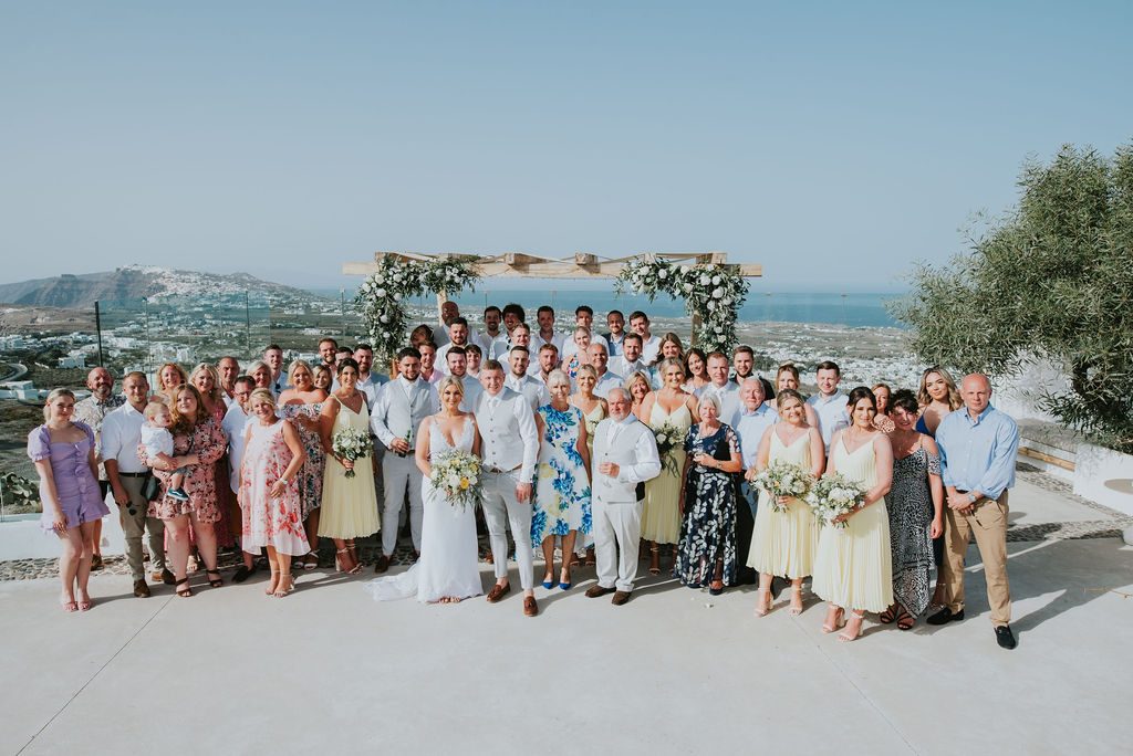 Wedding reception laid out at Pyrgos restaurant